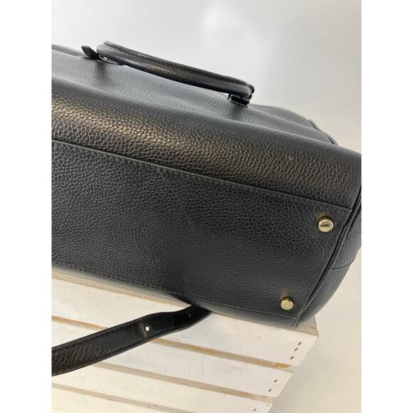 KATE SPADE LARGE BLACK PEBLED LEATHER WOMENS SHOULDER BAG - Picture 11 of 16